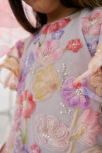 Organza Floral Beaded Dress