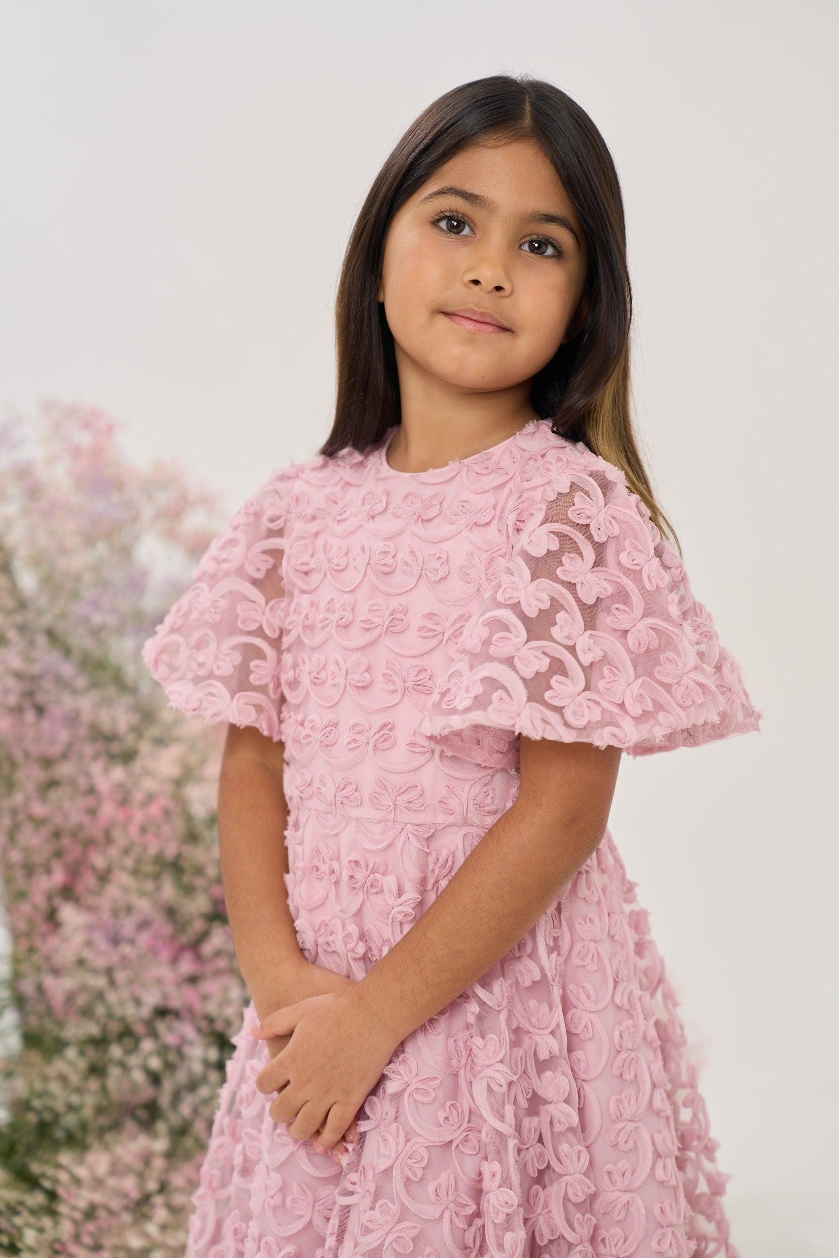 Pink Bow Prom Dress
