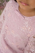 Lace Sequin Bow Dress