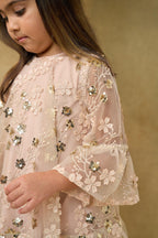 Gold Embroidered Sequin Mesh Dress