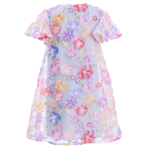 Organza Floral Beaded Dress