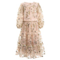 Gold Embroidered Sequin Mesh Maxi Co-ord