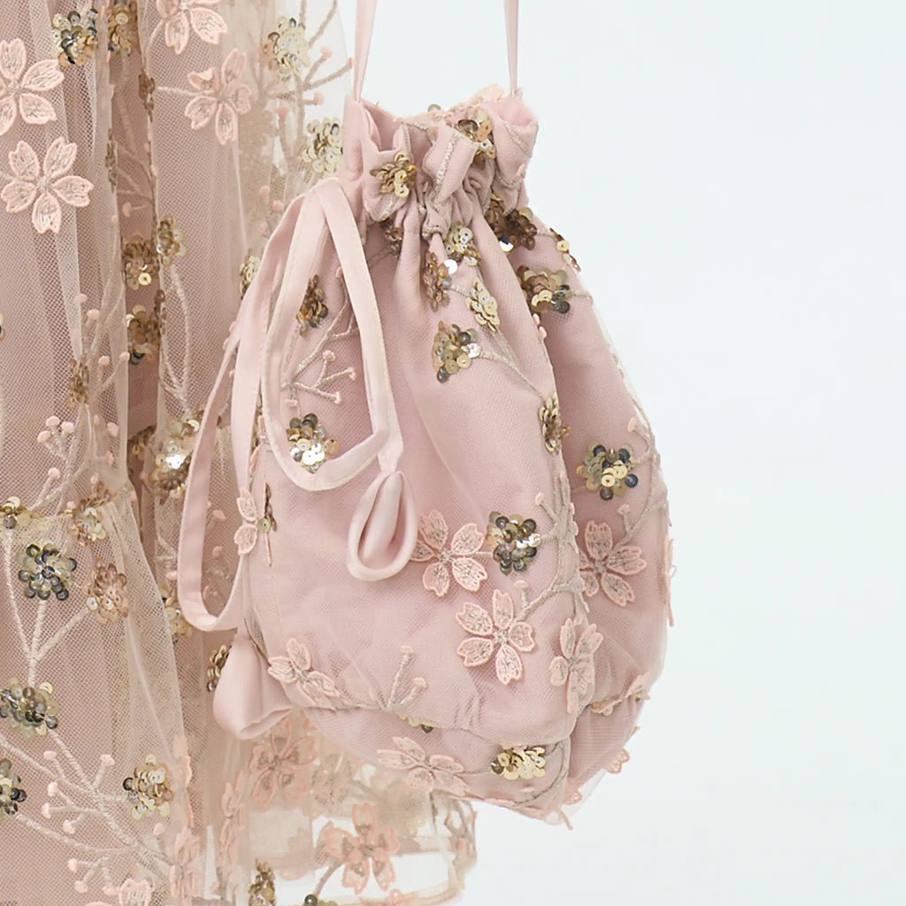 Gold Embroidered Sequin Bag