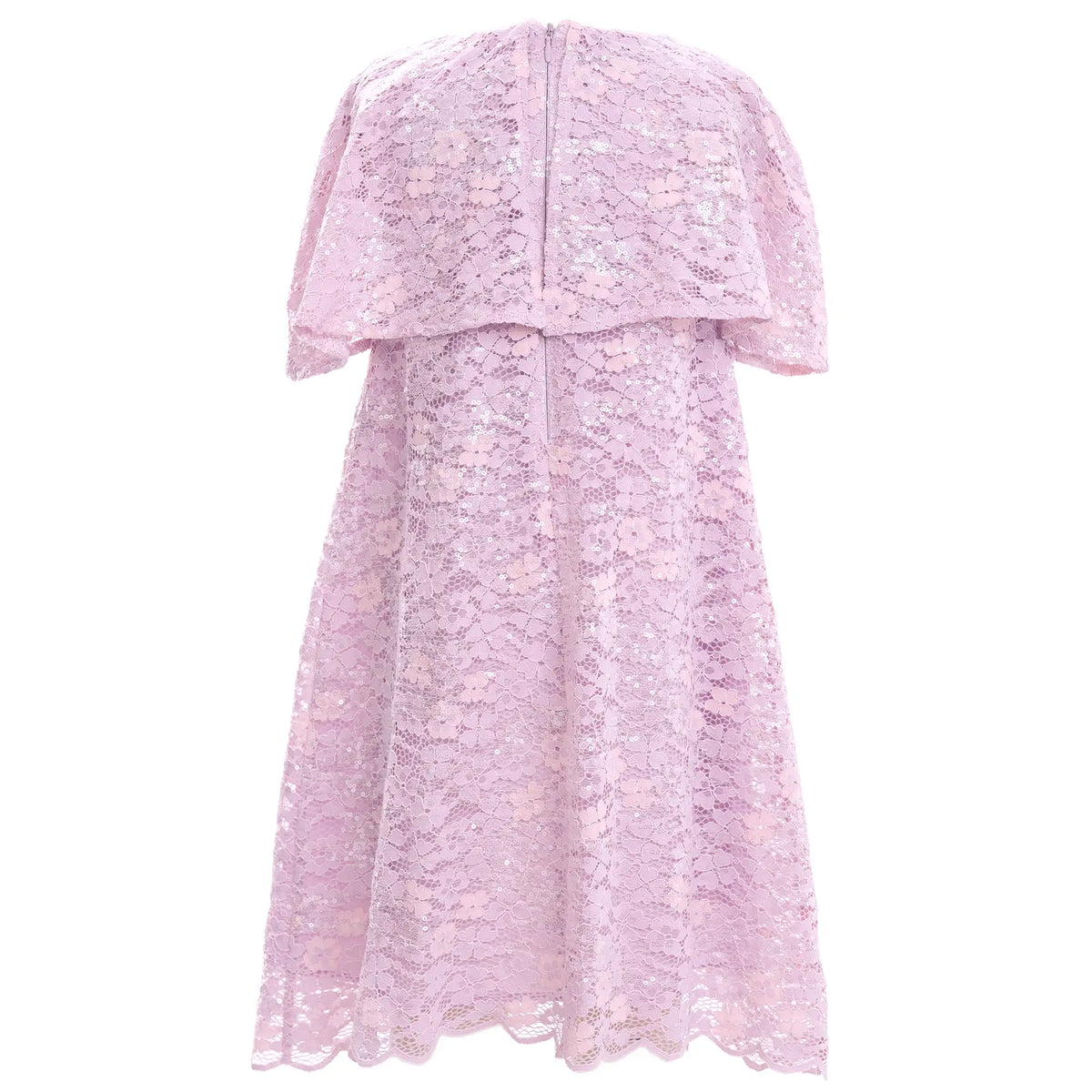 Sequin Cape Lace Dress