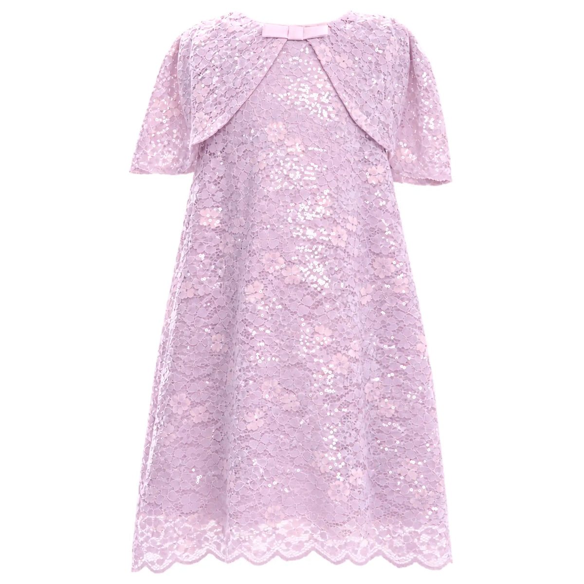 Sequin Cape Lace Dress