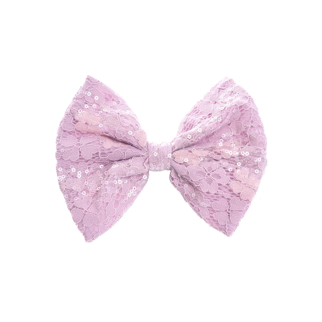 Sequin Lace Hair Bow