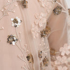 Gold Embroidered Sequin Mesh Dress