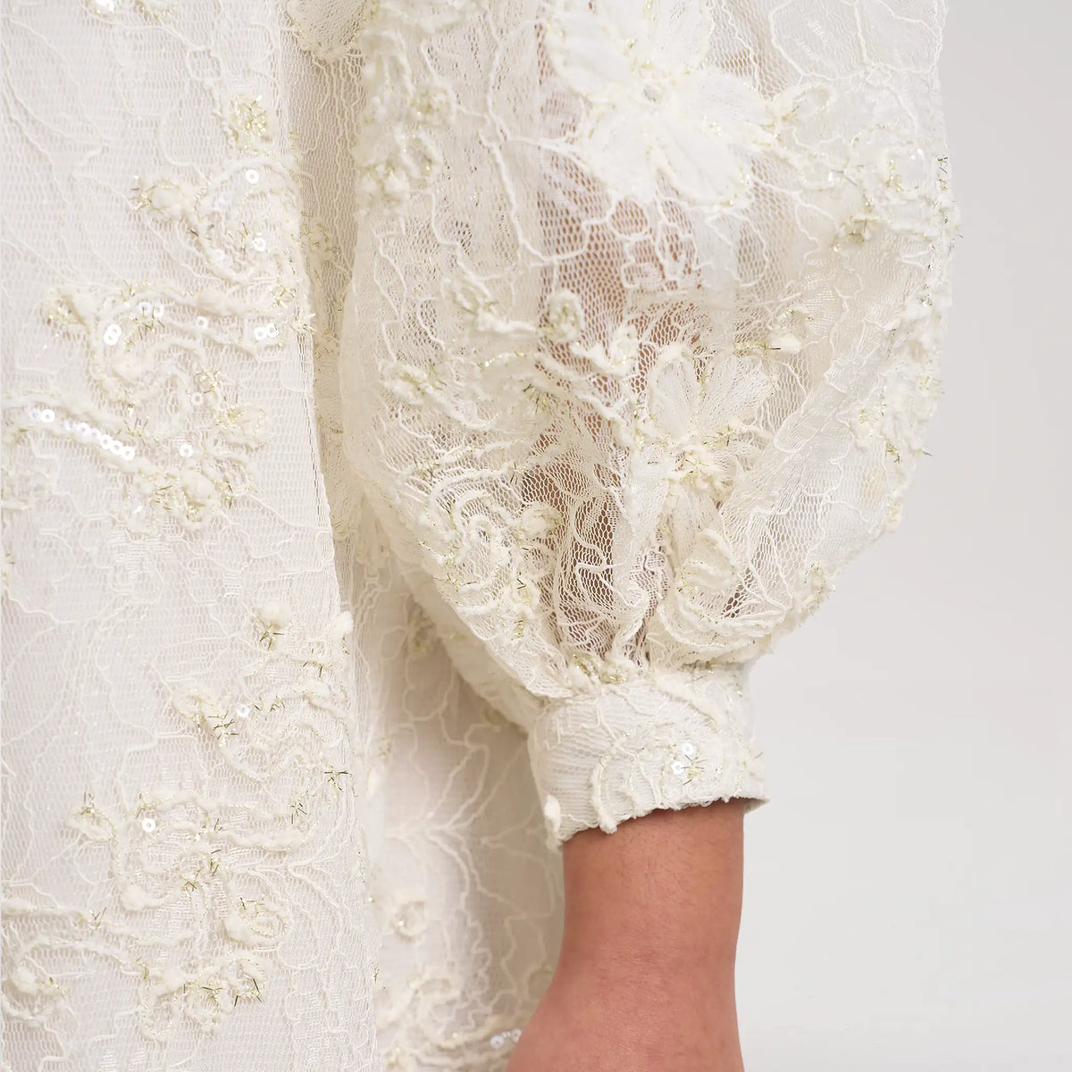 Metallic Embroidered Maxi Dress