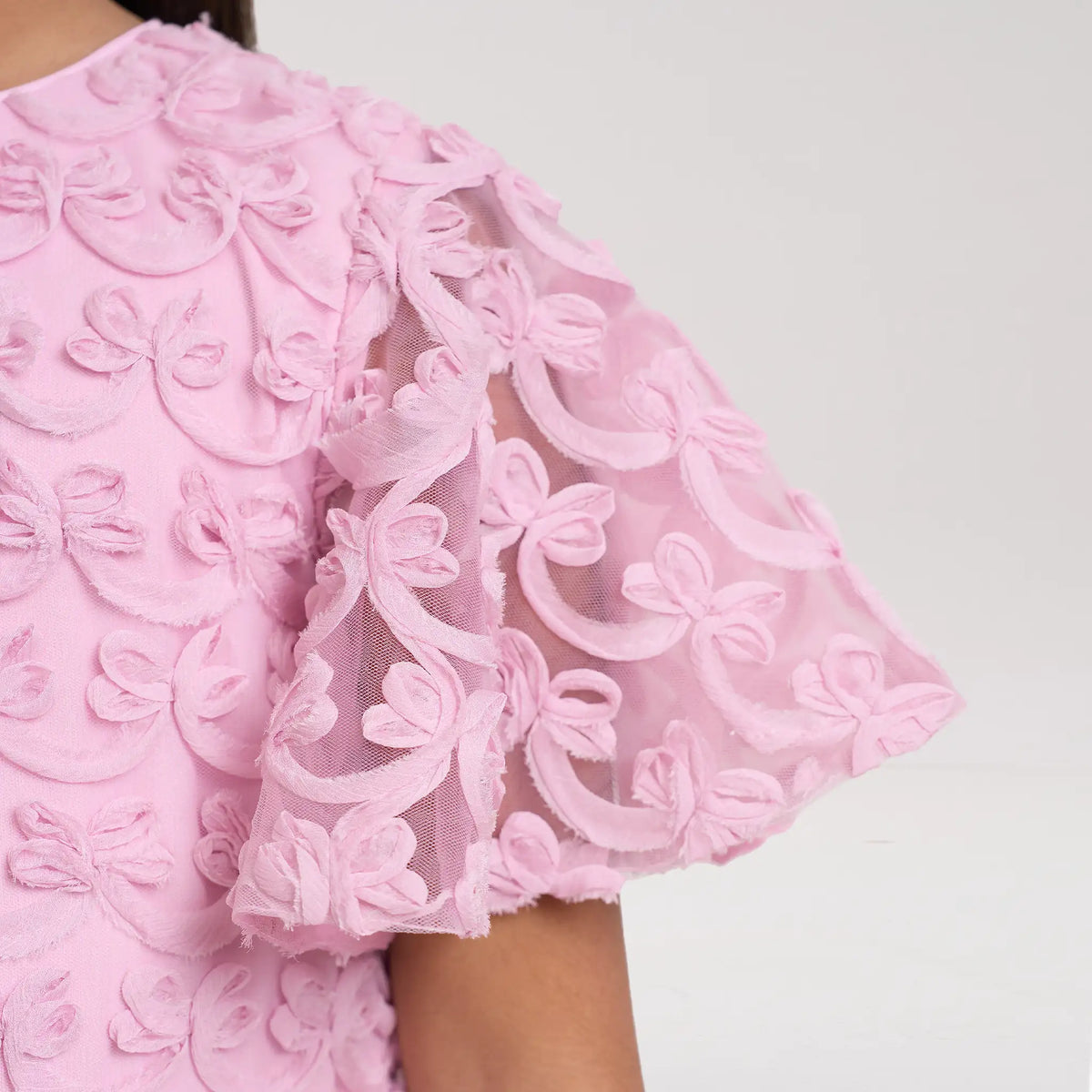 Pink Bow Prom Dress