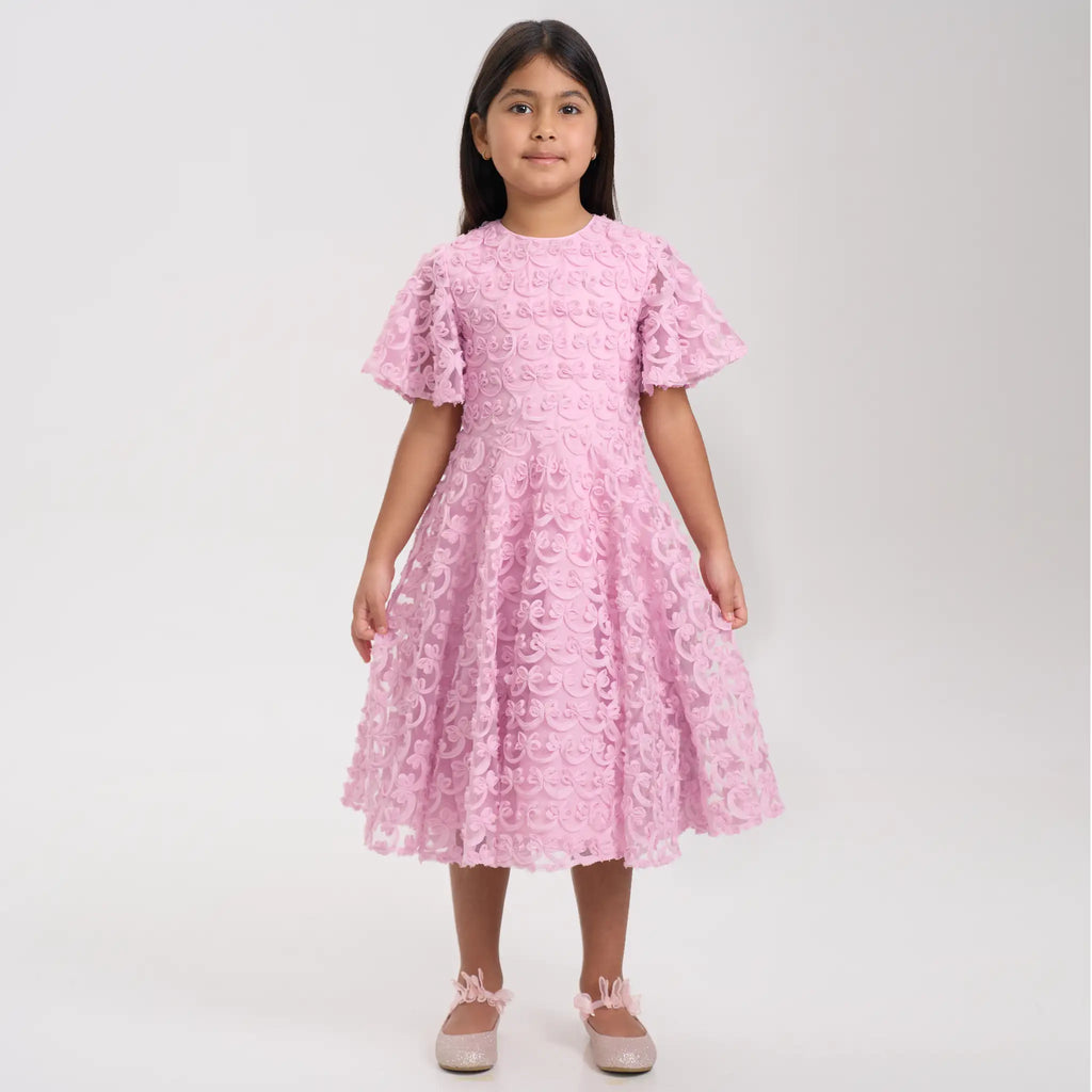 Pink Bow Prom Dress