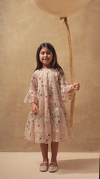 Gold Embroidered Sequin Mesh Dress