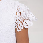 Scallop Lace Diamante Dress