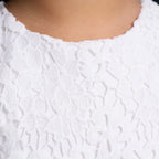 Scallop Lace Diamante Dress