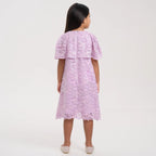 Sequin Cape Lace Dress