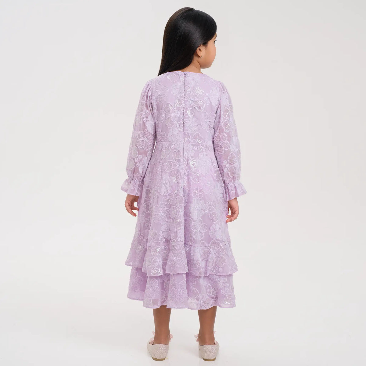 Sequin Embroidered Maxi Dress