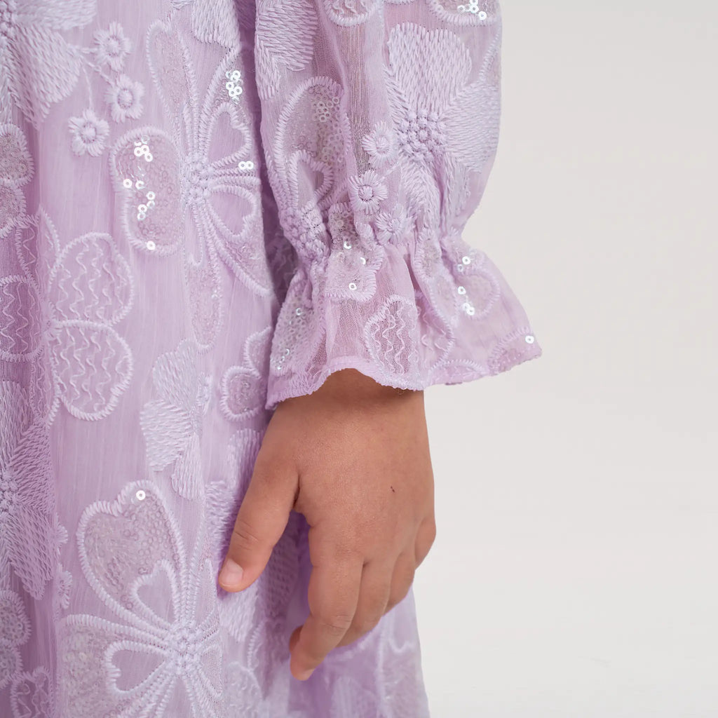 Sequin Embroidered Maxi Dress